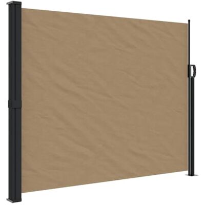 vidaXL Tenda da Sole Laterale Retrattile Tortora 160x500 cm vidaXL Tenda da Sole Laterale Retrattile Tortora 160x500 cm