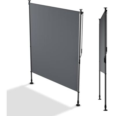 Juskys Tenda Verticale Barbados 150x310 cm Tenda a pinza estensibile, protezione solare e visiva, resistente alle intemperie e ai raggi UV, idrorepellente Grigio Juskys Tenda Verticale Barbados 150x310 cm Tenda a pinza estensibile, protezione solare e visiva, resistente alle intemperie e ai raggi UV, idrorepellente Grigio
