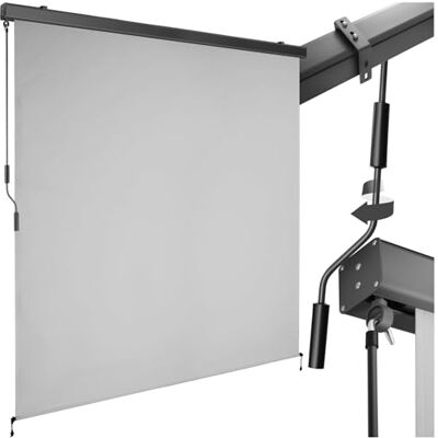 tectake ® tenda da sole verticale a rullo, con manovella, protezione UV, impermeabile, resistente al vento, frangivista balcone, terrazzo, fissaggio a parete, privacy Grigio Chiaro, 180 x 250 cm tectake ® tenda da sole verticale a rullo, con manovella, protezione UV, impermeabile, resistente al vento, frangivista balcone, terrazzo, fissaggio a parete, privacy Grigio Chiaro, 180 x 250 cm
