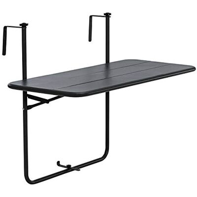 Dehner Ripiano appendibile da Balcone, Modello Modicia, Circa 90 x 40 x 70 cm, in Acciaio, Colore: Grigio Scuro Dehner Ripiano appendibile da Balcone, Modello Modicia, Circa 90 x 40 x 70 cm, in Acciaio, Colore: Grigio Scuro