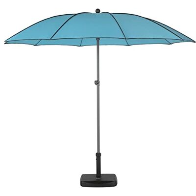 Hespéride Ombrellone dritto inclinabile rotondo Bogotà smeraldo, blu, Large Hespéride Ombrellone dritto inclinabile rotondo Bogotà smeraldo, blu, Large