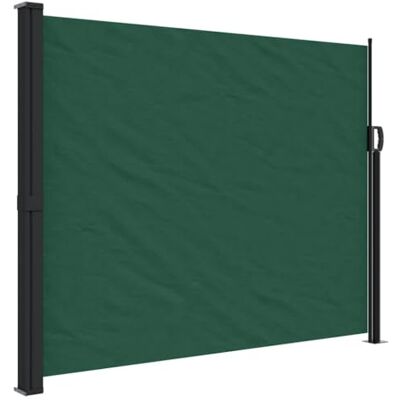 vidaXL Tenda da Sole Laterale Retrattile Verde Scuro 160x300 cm vidaXL Tenda da Sole Laterale Retrattile Verde Scuro 160x300 cm