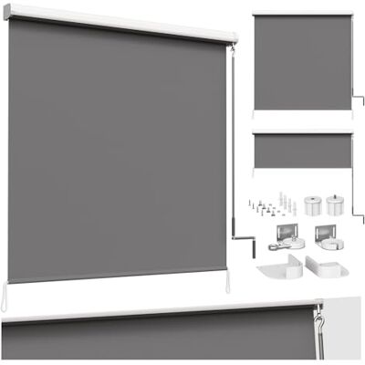 WOLTU Tenda da Sole Verticale Tenda per Balcone, Grigio scuro 100x240 cm WOLTU Tenda da Sole Verticale Tenda per Balcone, Grigio scuro 100x240 cm