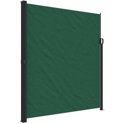 vidaXL Tenda da Sole Laterale Retrattile Verde Scuro 220x300 cm vidaXL Tenda da Sole Laterale Retrattile Verde Scuro 220x300 cm