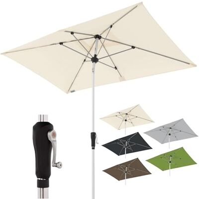 Doppler ombrellone Alu Crank 220x140 cm, off-White, manovella, UV 80+ Doppler ombrellone Alu Crank 220x140 cm, off-White, manovella, UV 80+