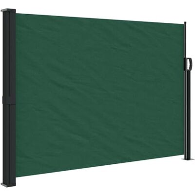 vidaXL Tenda da Sole Laterale Retrattile Verde Scuro 140x500 cm vidaXL Tenda da Sole Laterale Retrattile Verde Scuro 140x500 cm