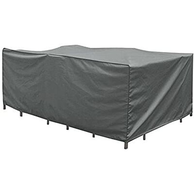 greemotion Copertura mobilia Giardino Tavolo e sedie in Poliestere, Custodia Protettiva mobili Arredamento Giardino, ca. 250 x 100 x 150 cm, Grigio greemotion Copertura mobilia Giardino Tavolo e sedie in Poliestere, Custodia Protettiva mobili Arredamento Giardino, ca. 250 x 100 x 150 cm, Grigio