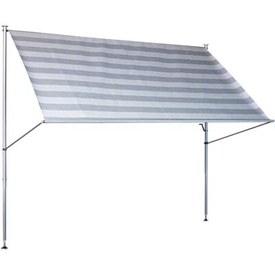 Angerer Tenda da Sole Premium a Strisce, 200 cm, Colore: Grigio Chiaro Angerer Tenda da Sole Premium a Strisce, 200 cm, Colore: Grigio Chiaro