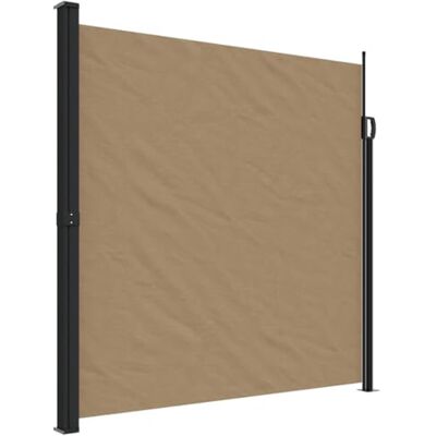 vidaXL Tenda da Sole Laterale Retrattile Tortora 200x500 cm vidaXL Tenda da Sole Laterale Retrattile Tortora 200x500 cm