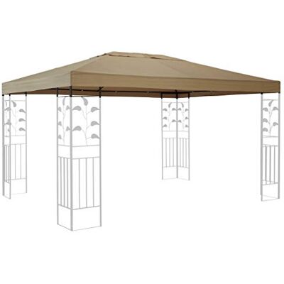 QUICK STAR Quick-Star Tetto di Ricambio per Gazebo, 3 x 4 m, Colore: Beige QUICK STAR Quick-Star Tetto di Ricambio per Gazebo, 3 x 4 m, Colore: Beige