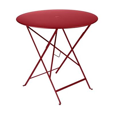Fermob Tavolo Rotondo Bistro Gamma 2026, Acciaio, Chili Pepper, Pieghevole, Ø 77 x H 74 cm, per Esterno Fermob Tavolo Rotondo Bistro Gamma 2026, Acciaio, Chili Pepper, Pieghevole, Ø 77 x H 74 cm, per Esterno