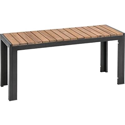Bolero Banc en Acier & Bois d'Acacia 1000 mm Lot de 2 Bolero Banc en Acier & Bois d'Acacia 1000 mm Lot de 2