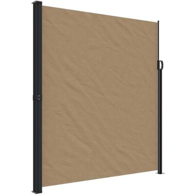 vidaXL Tenda da Sole Laterale Retrattile Tortora 220x500 cm vidaXL Tenda da Sole Laterale Retrattile Tortora 220x500 cm