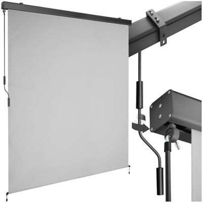 tectake ® tenda da sole verticale a rullo, con manovella, protezione UV, impermeabile, resistente al vento, frangivista balcone, terrazzo, fissaggio a parete, privacy Grigio Chiaro, 160 x 250 cm tectake ® tenda da sole verticale a rullo, con manovella, protezione UV, impermeabile, resistente al vento, frangivista balcone, terrazzo, fissaggio a parete, privacy Grigio Chiaro, 160 x 250 cm