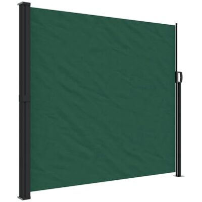 vidaXL Tenda da Sole Laterale Retrattile Verde Scuro 180x600 cm vidaXL Tenda da Sole Laterale Retrattile Verde Scuro 180x600 cm