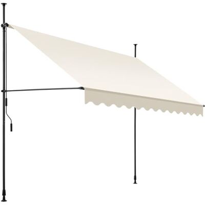 tectake ® a Morsetto con Manovella, Altezza e Inclinazione Regolabile, Telo Impermeabile e Resistente ai Raggi UV, Ideale per Balcone e Terrazzo, 300x180cm Beige tectake ® a Morsetto con Manovella, Altezza e Inclinazione Regolabile, Telo Impermeabile e Resistente ai Raggi UV, Ideale per Balcone e Terrazzo, 300x180cm Beige