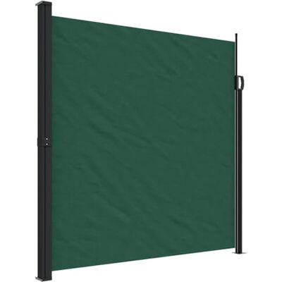 vidaXL Tenda da Sole Laterale Retrattile Verde Scuro 200x500 cm vidaXL Tenda da Sole Laterale Retrattile Verde Scuro 200x500 cm