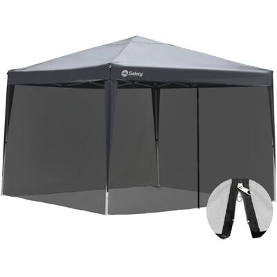 Sekey Zanzariera per Gazebo, 3 * 3 M Padiglione per Zanzariera, con Cerniera e Cinturini, Nero Sekey Zanzariera per Gazebo, 3 * 3 M Padiglione per Zanzariera, con Cerniera e Cinturini, Nero