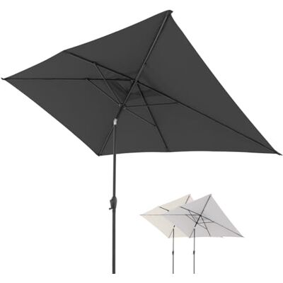 Doppler Parasole Jack 300x200cm in grigio I rettangolare per balcone e terrazza I a manovella I da giardino inclinabile Doppler Parasole Jack 300x200cm in grigio I rettangolare per balcone e terrazza I a manovella I da giardino inclinabile