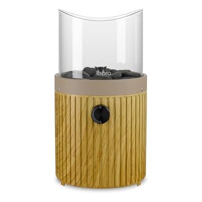 Tepro Braciere a gas da tavolo con pietre decorative, 16 cm, piano rotondo a gas con inserto in vetro beige Tepro Braciere a gas da tavolo con pietre decorative, 16 cm, piano rotondo a gas con inserto in vetro beige