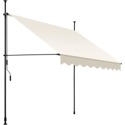 tectake ® a Morsetto con Manovella, Altezza e Inclinazione Regolabile, Telo Impermeabile e Resistente ai Raggi UV, Ideale per Balcone e Terrazzo, 200x180cm Beige tectake ® a Morsetto con Manovella, Altezza e Inclinazione Regolabile, Telo Impermeabile e Resistente ai Raggi UV, Ideale per Balcone e Terrazzo, 200x180cm Beige