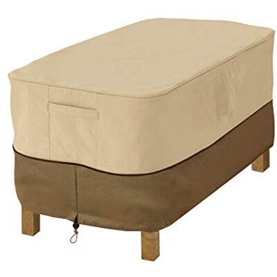 Classic Accessories Copertura per ottomana/tavolinetto Rettangolare da Giardino, Piccola (S), Veranda Classic Accessories Copertura per ottomana/tavolinetto Rettangolare da Giardino, Piccola (S), Veranda
