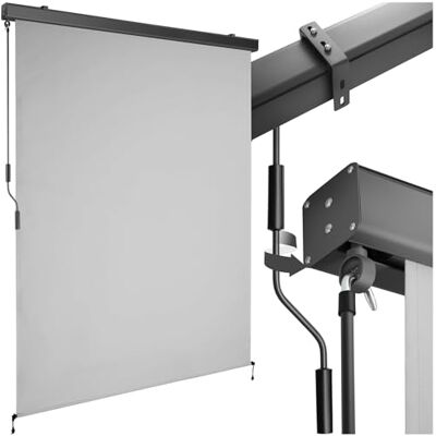 tectake ® tenda da sole verticale a rullo, con manovella, protezione UV, impermeabile, resistente al vento, frangivista balcone, terrazzo, fissaggio a parete, privacy Grigio Chiaro, 140 x 250 cm tectake ® tenda da sole verticale a rullo, con manovella, protezione UV, impermeabile, resistente al vento, frangivista balcone, terrazzo, fissaggio a parete, privacy Grigio Chiaro, 140 x 250 cm