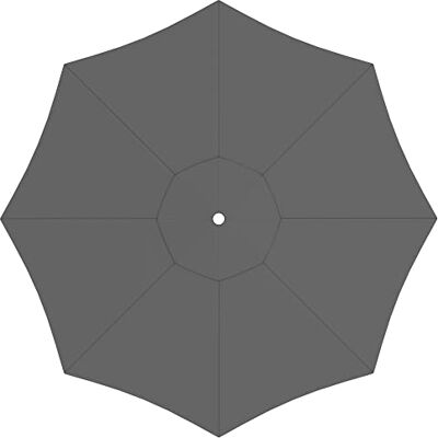 paramondo Telo di Ricambio per Ombrellone da Giardino Interpara Rotondo Ø 350cm, incl. Air Vent, Lavabile, Grigio paramondo Telo di Ricambio per Ombrellone da Giardino Interpara Rotondo Ø 350cm, incl. Air Vent, Lavabile, Grigio