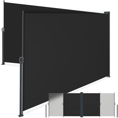 tectake ® Tenda da Sole per Esterno Laterale Doppia Estensibile, 600 x 160 x 9 cm, Parasole Retrattile, Frangivista Giardino e Terrazzo Privacy, Avvolgimento Automatico, Struttura in Acciaio Nero tectake ® Tenda da Sole per Esterno Laterale Doppia Estensibile, 600 x 160 x 9 cm, Parasole Retrattile, Frangivista Giardino e Terrazzo Privacy, Avvolgimento Automatico, Struttura in Acciaio Nero
