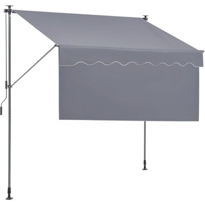 VEVOR Tenda da Sole Retrattile 2x1,2 m, Tenda Manuale per Balcone Tenda da Esterno Altezza Regolabile Frangivento Anti Raggi UV, Tenda Parasole Frangivista RetrattileTerrazza Balcone Giardino Cortile VEVOR Tenda da Sole Retrattile 2x1,2 m, Tenda Manuale per Balcone Tenda da Esterno Altezza Regolabile Frangivento Anti Raggi UV, Tenda Parasole Frangivista RetrattileTerrazza Balcone Giardino Cortile
