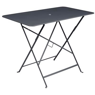 Fermob Tavolo Bistro Rettangolare in Acciaio Gamma 2026, 57x97 cm, per 4 Persone, con Foro per Ombrellone, Pieghevole, per Esterni Fermob Tavolo Bistro Rettangolare in Acciaio Gamma 2026, 57x97 cm, per 4 Persone, con Foro per Ombrellone, Pieghevole, per Esterni