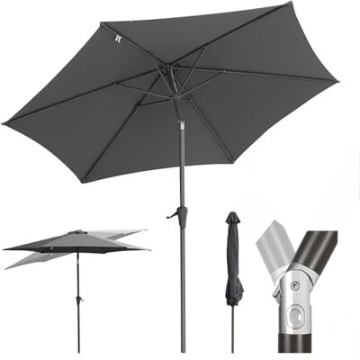 Sekey Ombrellone 200 cm con funzione manovella e piegabile, ombrellone balcone con protezione UV 50+, ombrelloni per balcone, terrazza, giardino Sekey Ombrellone 200 cm con funzione manovella e piegabile, ombrellone balcone con protezione UV 50+, ombrelloni per balcone, terrazza, giardino