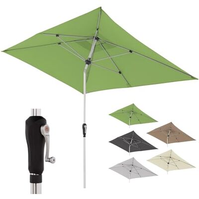 Doppler Ombrellone Rettangolare 190×290 cm in Alluminio – da Balcone e terrazza con manovella, tettuccio inclinabile, Protezione UV 80+ e Tessuto Impermeabile Doppler Ombrellone Rettangolare 190×290 cm in Alluminio – da Balcone e terrazza con manovella, tettuccio inclinabile, Protezione UV 80+ e Tessuto Impermeabile