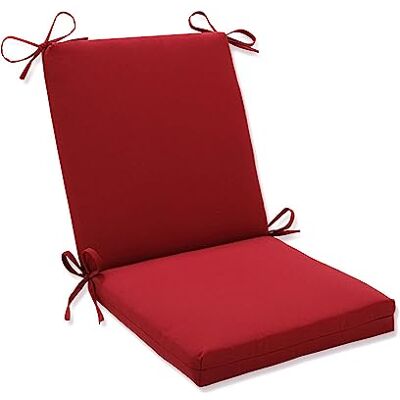 Pillow Perfect Indoor/Outdoor Red Solid Cuscino per Sedia a Quadretti Pillow Perfect Indoor/Outdoor Red Solid Cuscino per Sedia a Quadretti