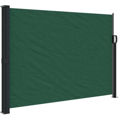 vidaXL Tenda da Sole Laterale Retrattile Verde Scuro 140x600 cm vidaXL Tenda da Sole Laterale Retrattile Verde Scuro 140x600 cm