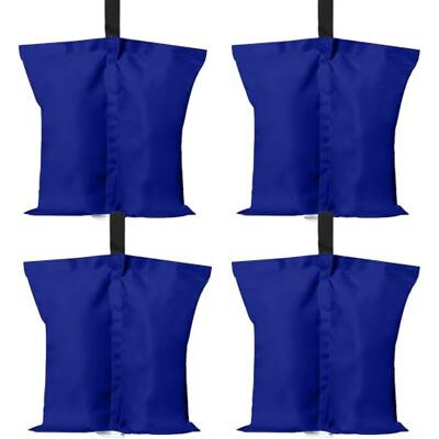 ABCCANOPY Confezione da 4 sacchi di sabbia grandi per gazebo, di grado industriale, resistenti, con doppia cucitura, per gazebo pop-up, ombrelloni, mobili da esterno (blu) ABCCANOPY Confezione da 4 sacchi di sabbia grandi per gazebo, di grado industriale, resistenti, con doppia cucitura, per gazebo pop-up, ombrelloni, mobili da esterno (blu)