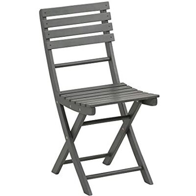Dehner Sedia pieghevole Stavanger, ca. 83 x 38 x 54 cm, in legno di acacia certificato FSC®, grigio Dehner Sedia pieghevole Stavanger, ca. 83 x 38 x 54 cm, in legno di acacia certificato FSC®, grigio