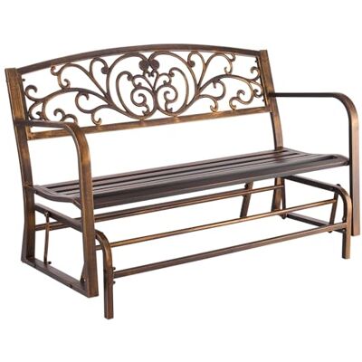 VEVOR Panca da Esterno, 127 cm, Struttura in Acciaio al Carbonio con Schienale in Ghisa e Braccioli con Bordo Arrotondato, Panca da Esterno Resistente alle Intemperie per Patio, Giardino, Parco VEVOR Panca da Esterno, 127 cm, Struttura in Acciaio al Carbonio con Schienale in Ghisa e Braccioli con Bordo Arrotondato, Panca da Esterno Resistente alle Intemperie per Patio, Giardino, Parco