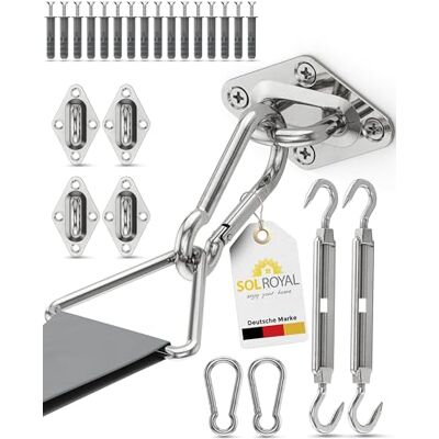 Sol Royal Set di fissaggio per tende da sole a parete in acciaio inox Sol Royal Set di fissaggio per tende da sole a parete in acciaio inox