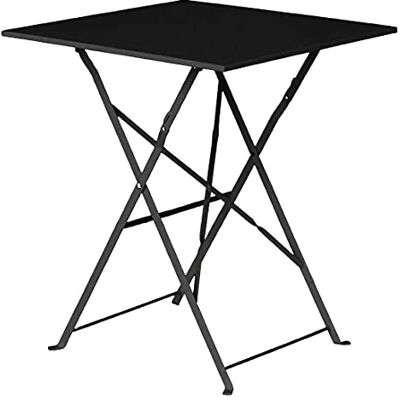 Bolero Tavolino quadrato nero tipo bistrot, da esterni, per hotel e ristoranti Bolero Tavolino quadrato nero tipo bistrot, da esterni, per hotel e ristoranti