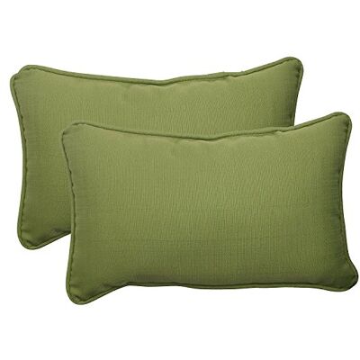 Pillow Perfect Outdoor Forsyth Corded Rectangular Throw Pillow, Verde, Set di 2 Pillow Perfect Outdoor Forsyth Corded Rectangular Throw Pillow, Verde, Set di 2