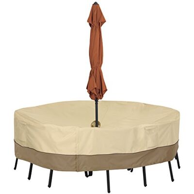 Classic Accessories Veranda Copertura per Tavolo con Foro per L’OMBRELLONE E SEDIE – M Classic Accessories Veranda Copertura per Tavolo con Foro per L’OMBRELLONE E SEDIE – M