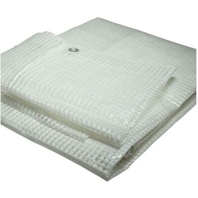 eacommerce Telo Telone Multiuso Occhiellato Bianco Trasparente Retinato Con Occhielli 140 gr/mq per Esterno Resistente UV Impermeabile per Rimessaggi Tende Balconi Coperture (3x3 mt) eacommerce Telo Telone Multiuso Occhiellato Bianco Trasparente Retinato Con Occhielli 140 gr/mq per Esterno Resistente UV Impermeabile per Rimessaggi Tende Balconi Coperture (3x3 mt)