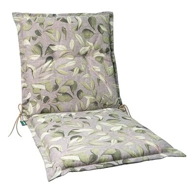 Dehner Cuscino per sedia con schienale basso Piemonte, impermeabile, imbottitura per sedie da giardino, ca. 50 x 52 x 50 cm, cotone/poliestere/viscosa, tortora/verde Dehner Cuscino per sedia con schienale basso Piemonte, impermeabile, imbottitura per sedie da giardino, ca. 50 x 52 x 50 cm, cotone/poliestere/viscosa, tortora/verde