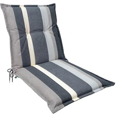 Dehner Cuscino per sedia con schienale basso Ligura, idrorepellente, imbottitura per sedie da giardino, ca. 50 x 52 x 50 cm, cotone/poliestere/viscosa, grigio Dehner Cuscino per sedia con schienale basso Ligura, idrorepellente, imbottitura per sedie da giardino, ca. 50 x 52 x 50 cm, cotone/poliestere/viscosa, grigio