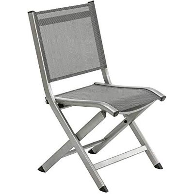 Dehner Chicago Sedia Pieghevole, ca. 88 x 57,5 x 48,5 cm, Alluminio/plastica, Colore: Grigio Dehner Chicago Sedia Pieghevole, ca. 88 x 57,5 x 48,5 cm, Alluminio/plastica, Colore: Grigio
