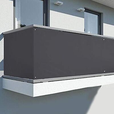 BAKAJI Telo Copertura Frangivista Frangivento per Ringhiera Protezione Balcone Dimensione 600 x 90 cm in Tessuto PVC Aggancio ad Occhielli Corda 24mt Inclusa (Grigio Scuro) BAKAJI Telo Copertura Frangivista Frangivento per Ringhiera Protezione Balcone Dimensione 600 x 90 cm in Tessuto PVC Aggancio ad Occhielli Corda 24mt Inclusa (Grigio Scuro)