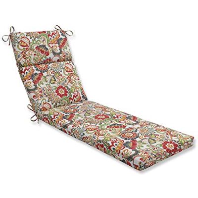 Pillow Perfect Indoor/Outdoor Multicolored Modern Floral Chaise Lounge Cushion Pillow Perfect Indoor/Outdoor Multicolored Modern Floral Chaise Lounge Cushion
