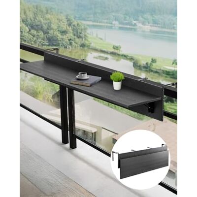 VEVOR Tavolo Sospeso Pieghevole in Metallo per Ringhiera del Balcone da 1500 x 450 x 240 mm, Tavolo da Bar all'Aperto per Ringhiere, per Ringhiere e Patio e Terrazza Staffa in Acciaio Inox VEVOR Tavolo Sospeso Pieghevole in Metallo per Ringhiera del Balcone da 1500 x 450 x 240 mm, Tavolo da Bar all'Aperto per Ringhiere, per Ringhiere e Patio e Terrazza Staffa in Acciaio Inox
