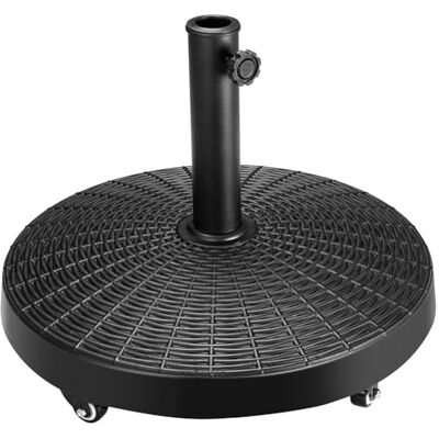 BAKAJI Base Ombrellone in Metallo Peso 25kg da Giardino Spiaggia Rotonda Supporto per Palo Ombrelloni 38/48mm Colore Grigio Antracite (Rotondo con Ruote 25kg) BAKAJI Base Ombrellone in Metallo Peso 25kg da Giardino Spiaggia Rotonda Supporto per Palo Ombrelloni 38/48mm Colore Grigio Antracite (Rotondo con Ruote 25kg)